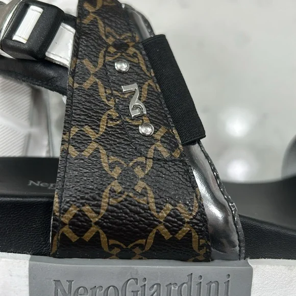 NERO GIARDINI platform sandal Italian made size 38 or US 8 - Picture 7 of 12